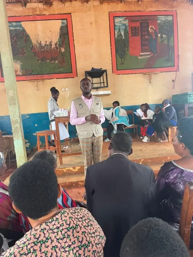 Residents filling the pews during the Ndejje outreach awareness session